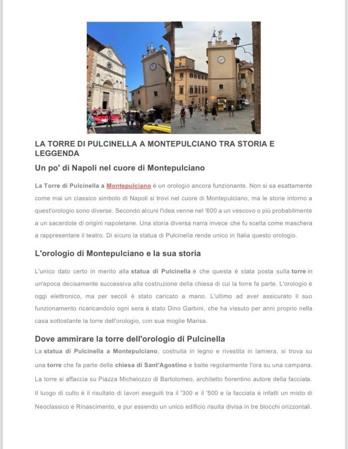 Pulcinella Appartamento Tipico Centro Storico Montepulciano Stazione Kültér fotó